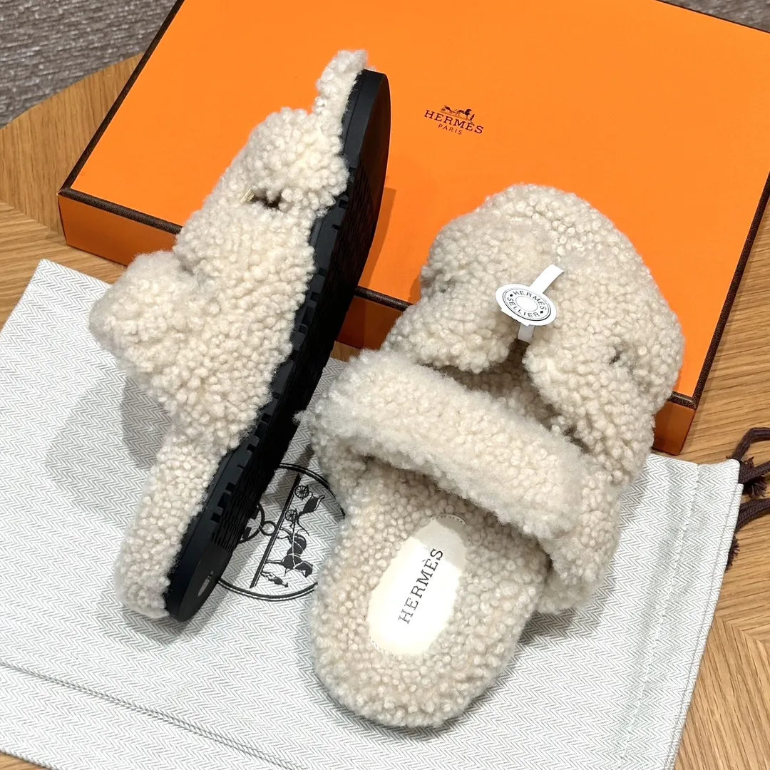 HERMES Женские сандалии Chypre из шерсти HERMES Женские сандалии Chypre из шерсти