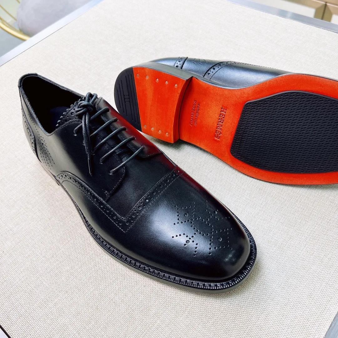 HERMES Мужские туфли из воловьей кожи