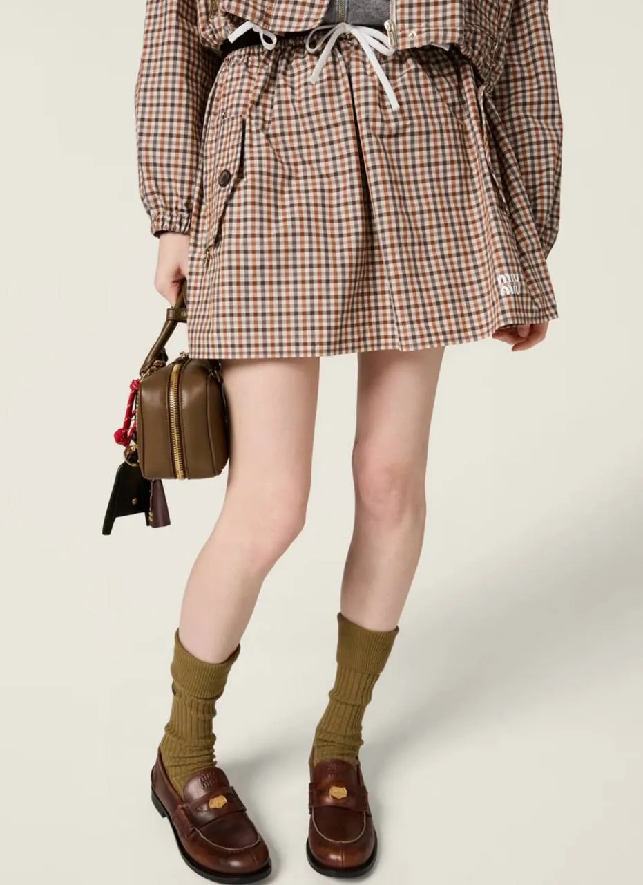 MIU MIU Женская юбка в клетку MIU MIU Женская юбка в клетку