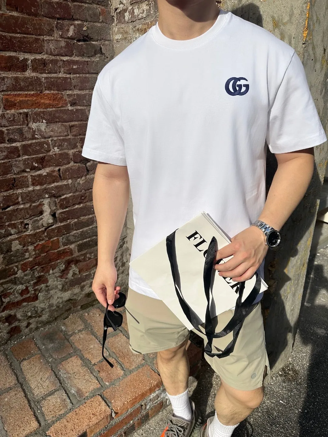 GUCCI Мужская футболка хлопок GUCCI Мужская футболка хлопок