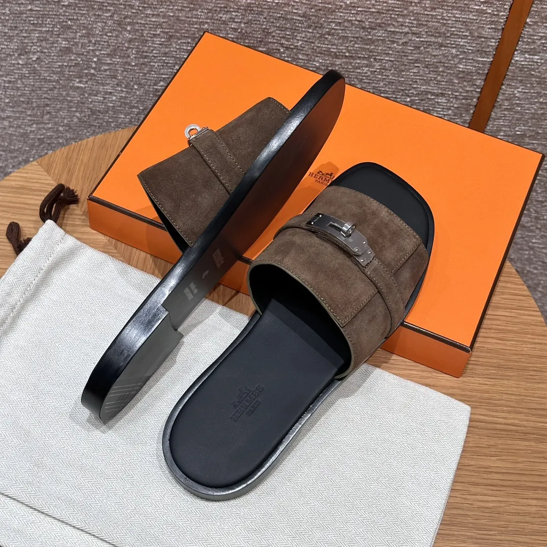 HERMES Мужские сандалии Gabriel из замши HERMES Мужские сандалии Gabriel из замши