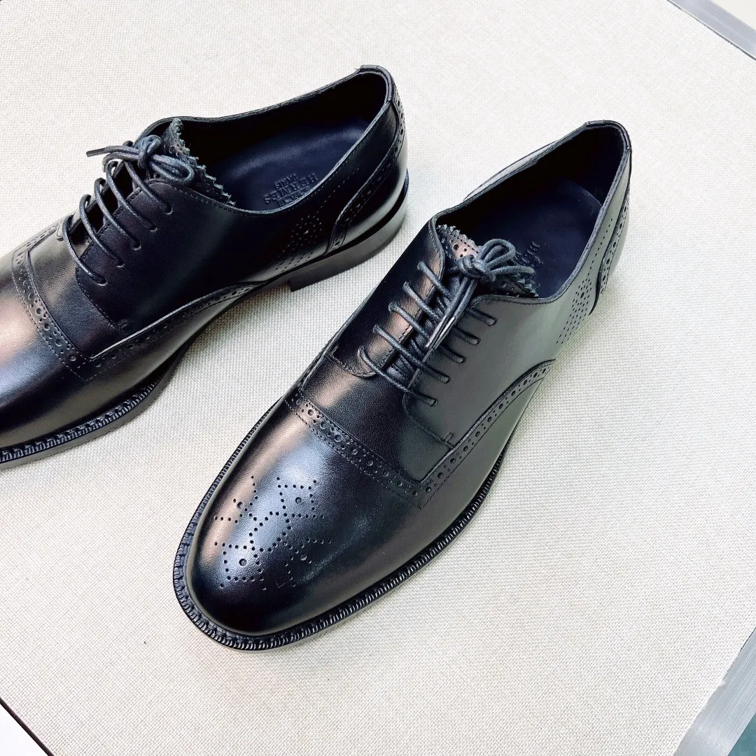 HERMES Мужские туфли из воловьей кожи