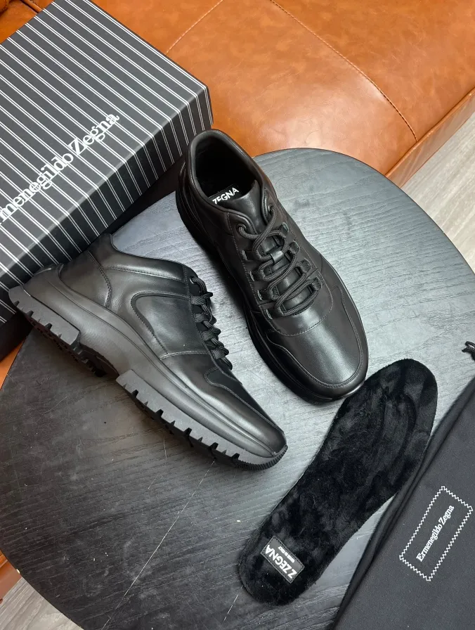 ERMENEGILDO ZEGNA Мужские кроссовки из телячьей кожи ERMENEGILDO ZEGNA Мужские кроссовки из телячьей кожи