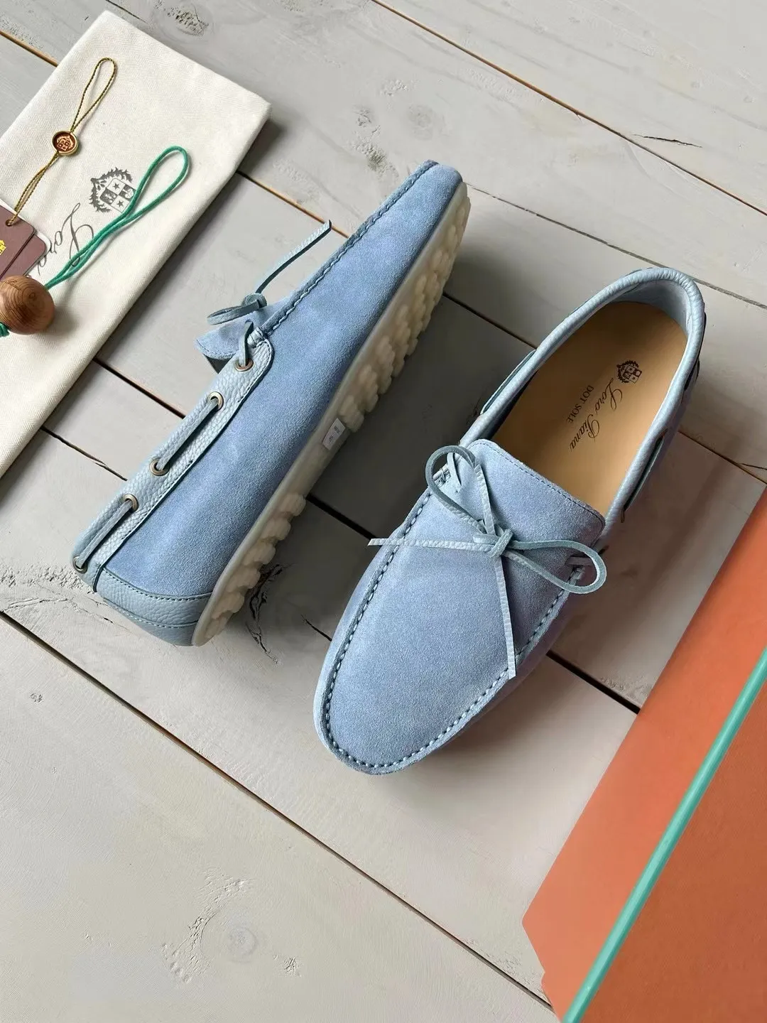 LORO PIANA Мужские мокасины с точечной подошвой