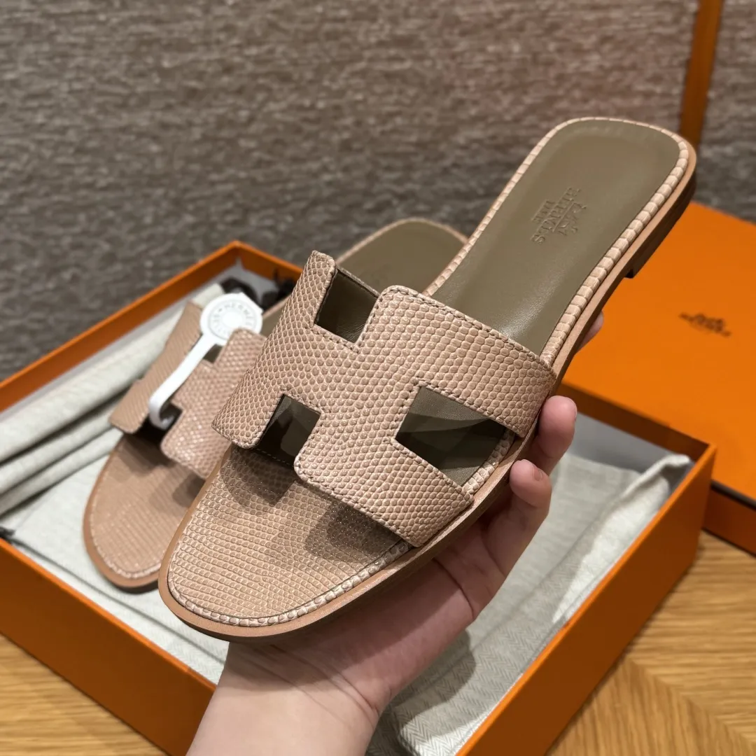 HERMES Женские сандалии Oran кожа ящерицы 