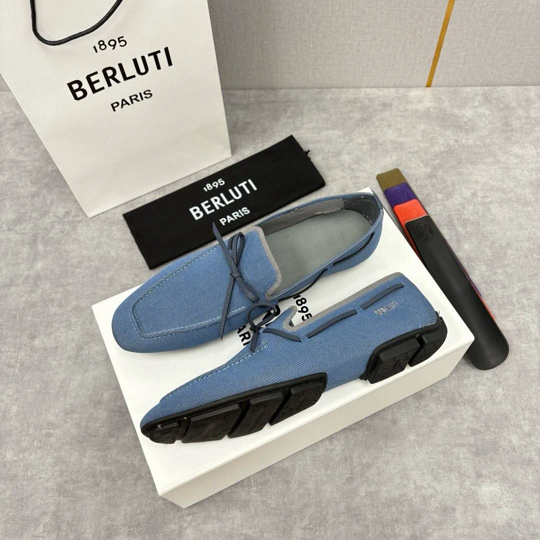 BERLUTI Мужские мокасины текстиль 