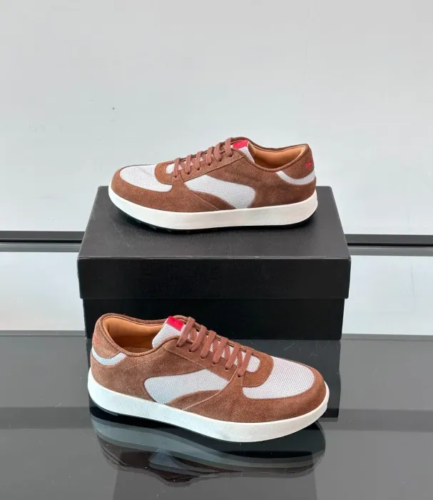 KITON Мужские кроссовки коровья замша