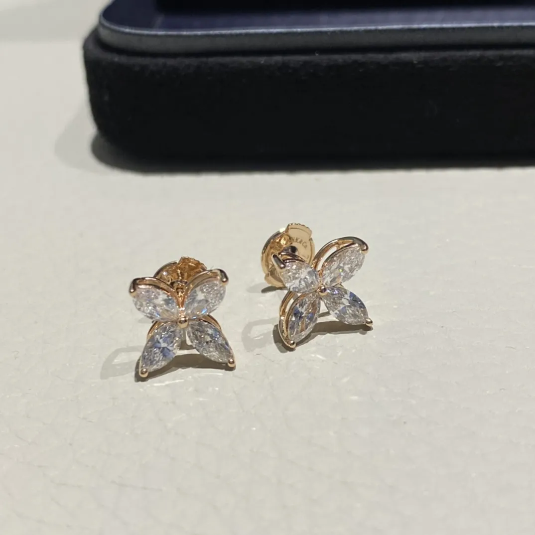 TIFFANY Серьги Victoria розовое золото с бриллиантами TIFFANY Серьги Victoria розовое золото с бриллиантами