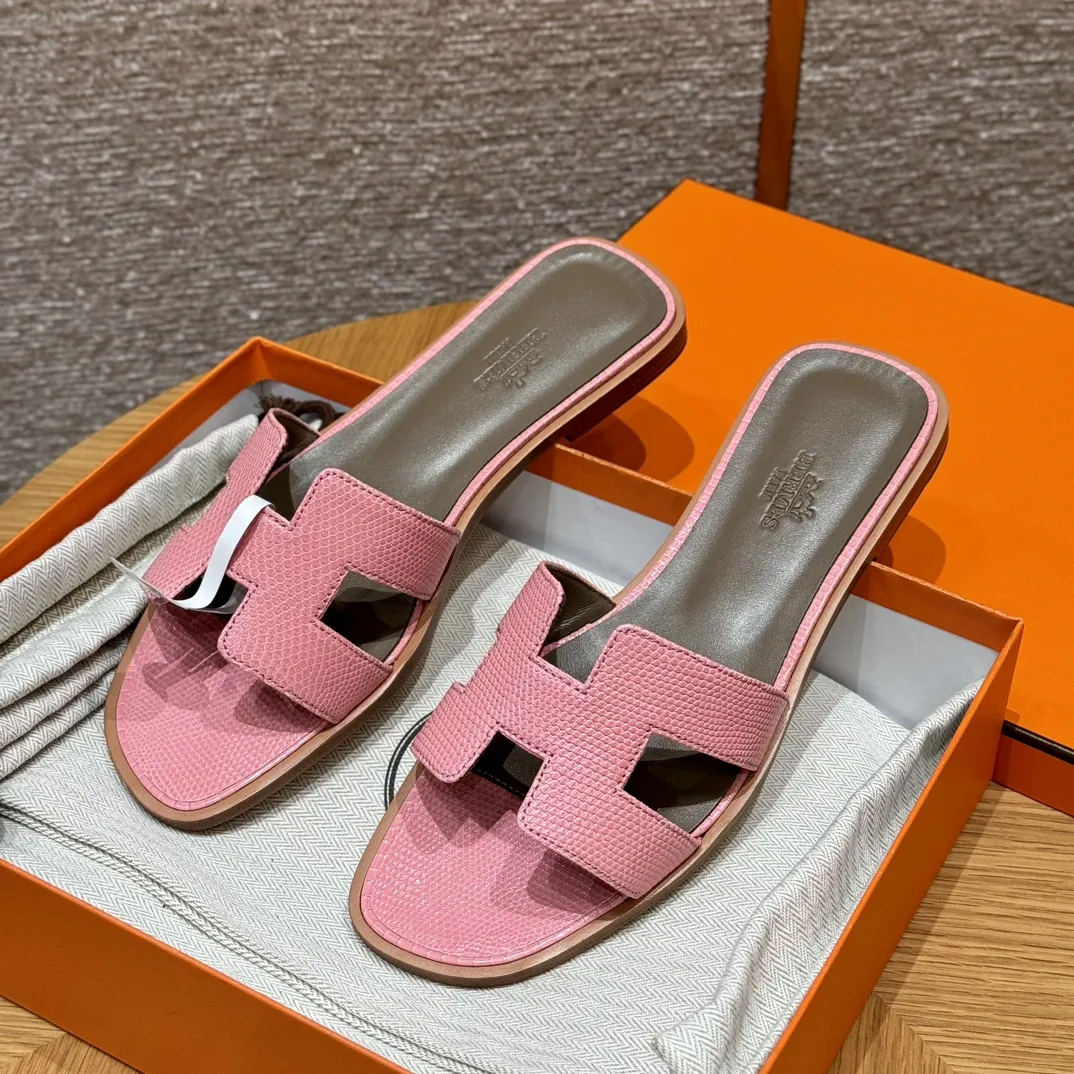 HERMES Женские сандалии Oran кожа ящерицы 