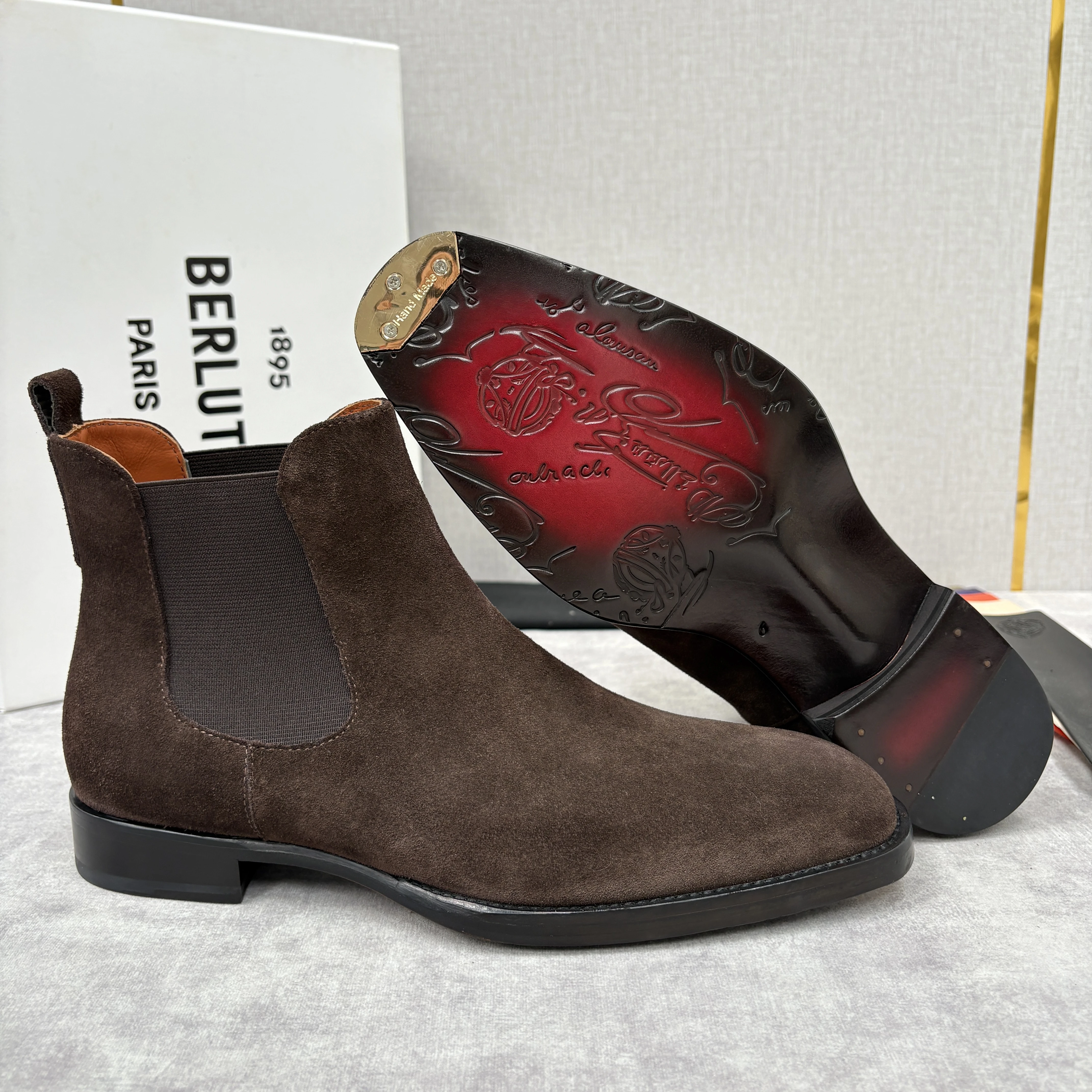 BERLUTI Мужские кроссовки челси из замши BERLUTI Мужские кроссовки челси из замши