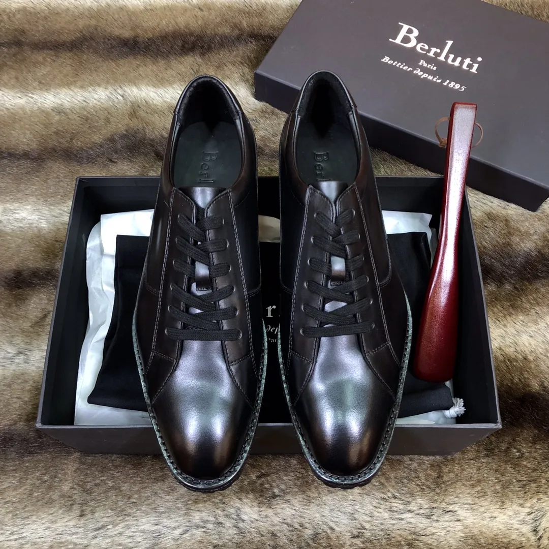 BERLUTI Мужские туфли из кожи тайского сиамского крокодила