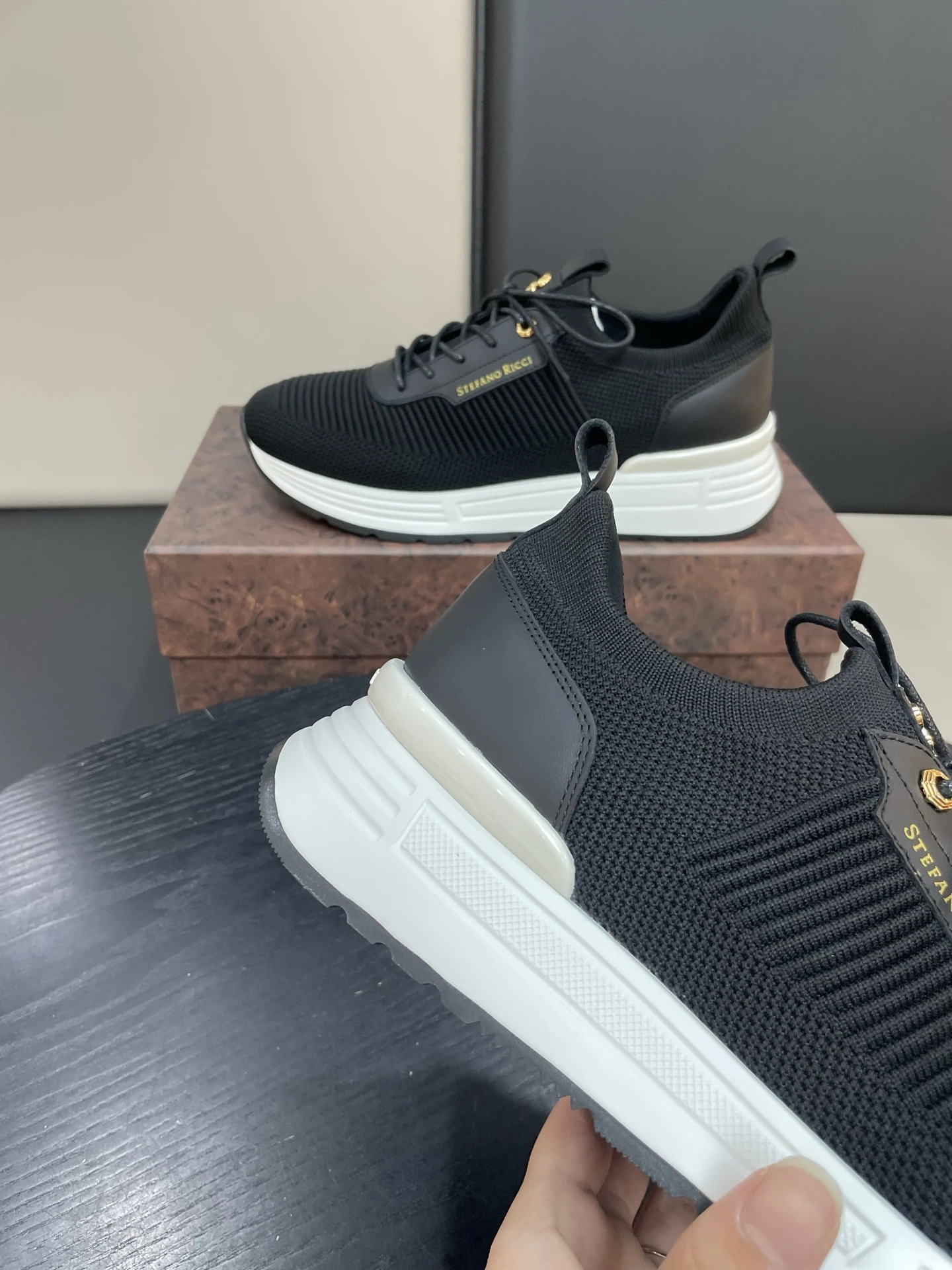 STEFANO RICCI Мужские кроссовки из трикотажа STEFANO RICCI Мужские кроссовки из трикотажа