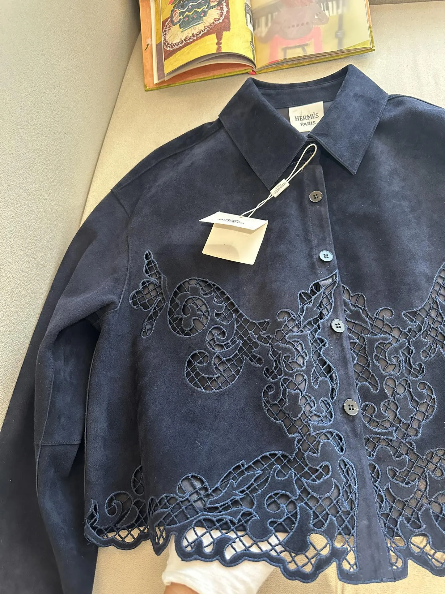 HERMES Женская рубашка из замши