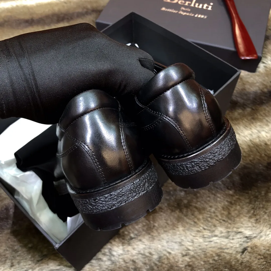 BERLUTI Мужские туфли из кожи тайского сиамского крокодила