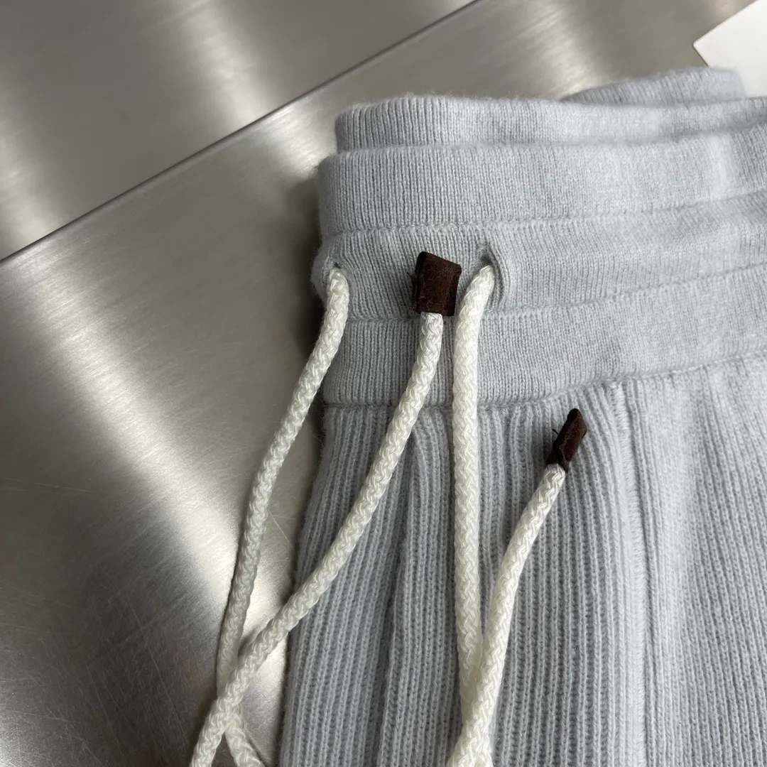 BRUNELLO CUCINELLI Мужские вязаные брюки