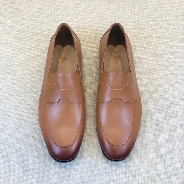 HERMES Мужские лоферы из телячьей кожи