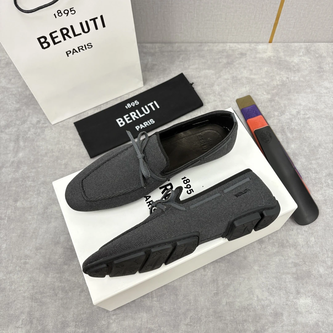 BERLUTI Мужские мокасины текстиль 