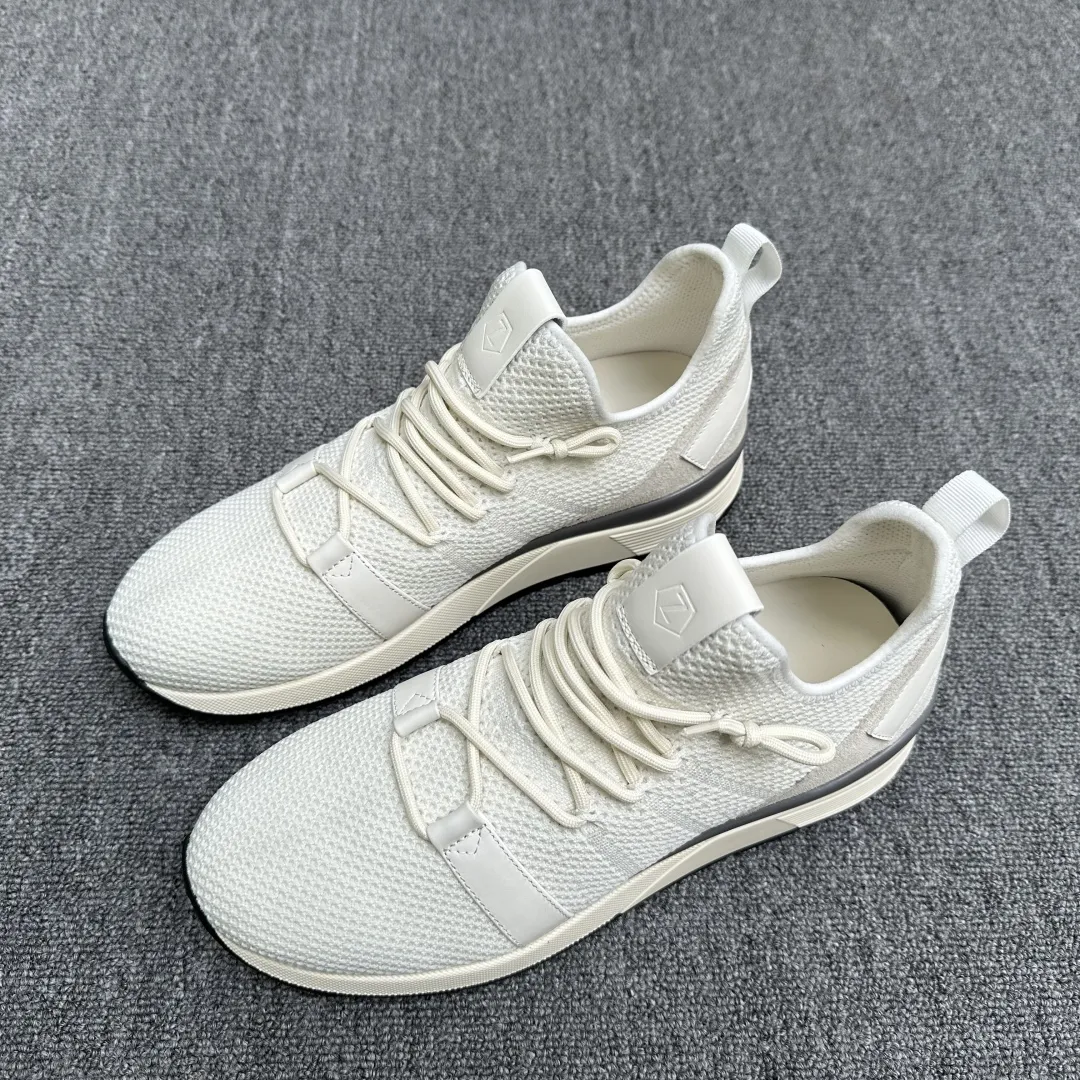 ERMENEGILDO ZEGNA Мужские кроссовки коровья кожа с минималистичным дизайном ERMENEGILDO ZEGNA Мужские кроссовки коровья кожа с минималистичным дизайном