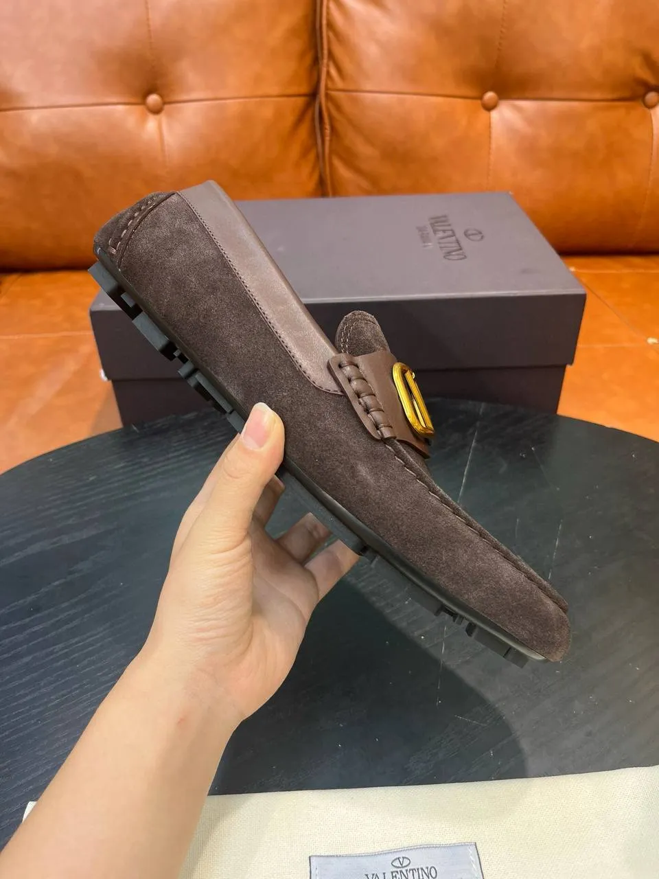 VALENTINO Мужские замшевые мокасины