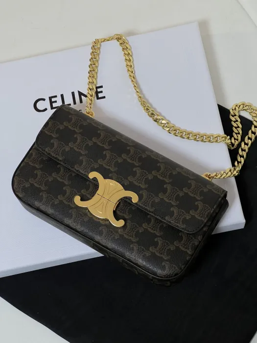  CELINE Женская сумка CLAUDE из канвы TRIOMPHE