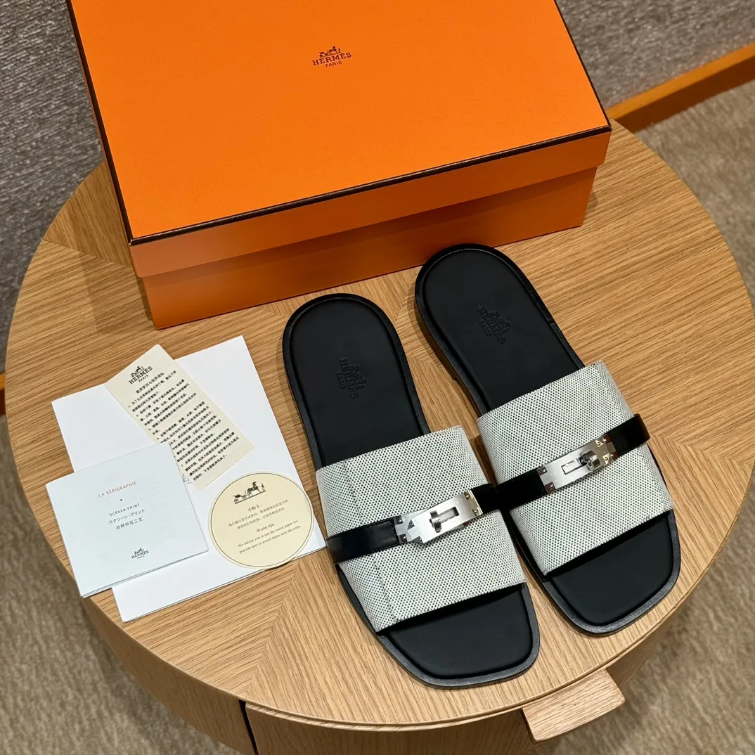 HERMES Мужские сандалии Gabriel из канвы HERMES Мужские сандалии Gabriel из канвы