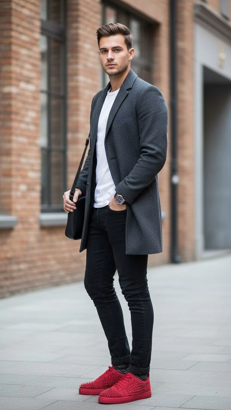 CHRISTIAN LOUBOUTIN Мужские кроссовки с шипами CHRISTIAN LOUBOUTIN Мужские кроссовки с шипами