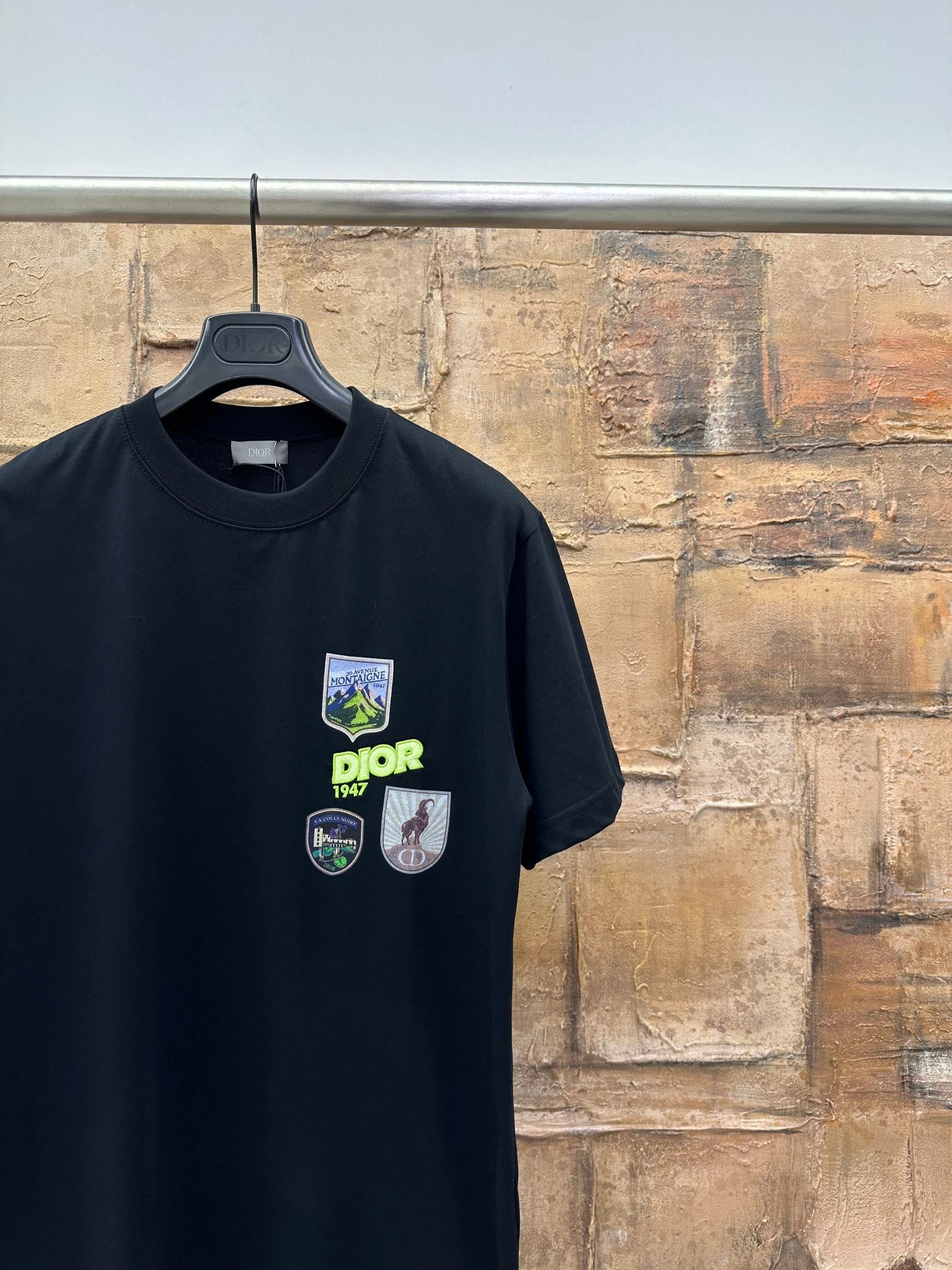 CHRISTIAN DIOR Мужская футболка с вышивкой 