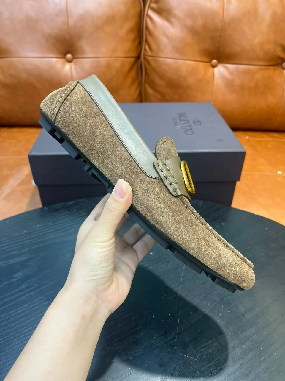 VALENTINO Мужские замшевые мокасины