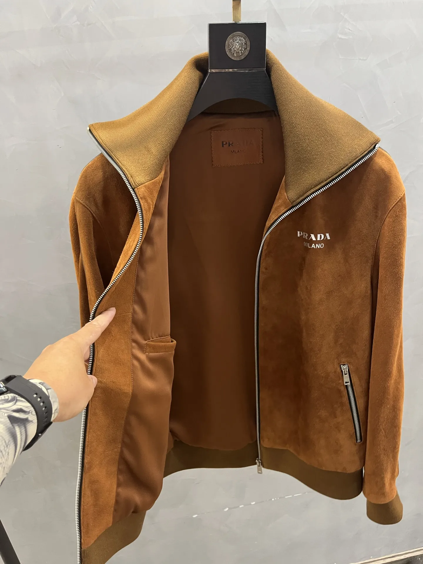 PRADA Мужская куртка из замши PRADA Мужская куртка из замши