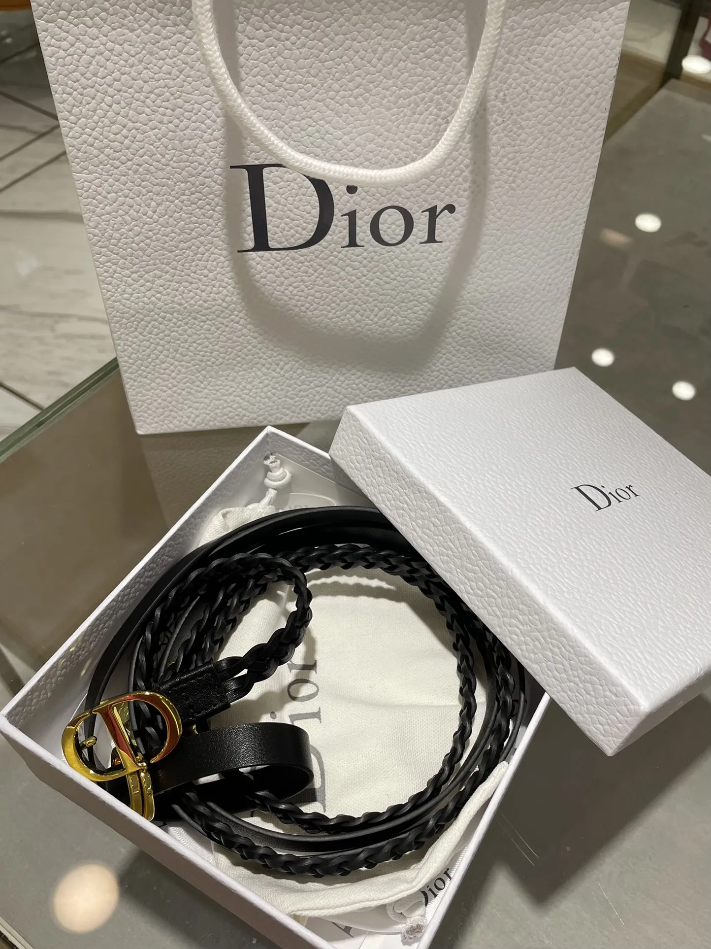 CHRISTIAN DIOR Женский двойной ремень