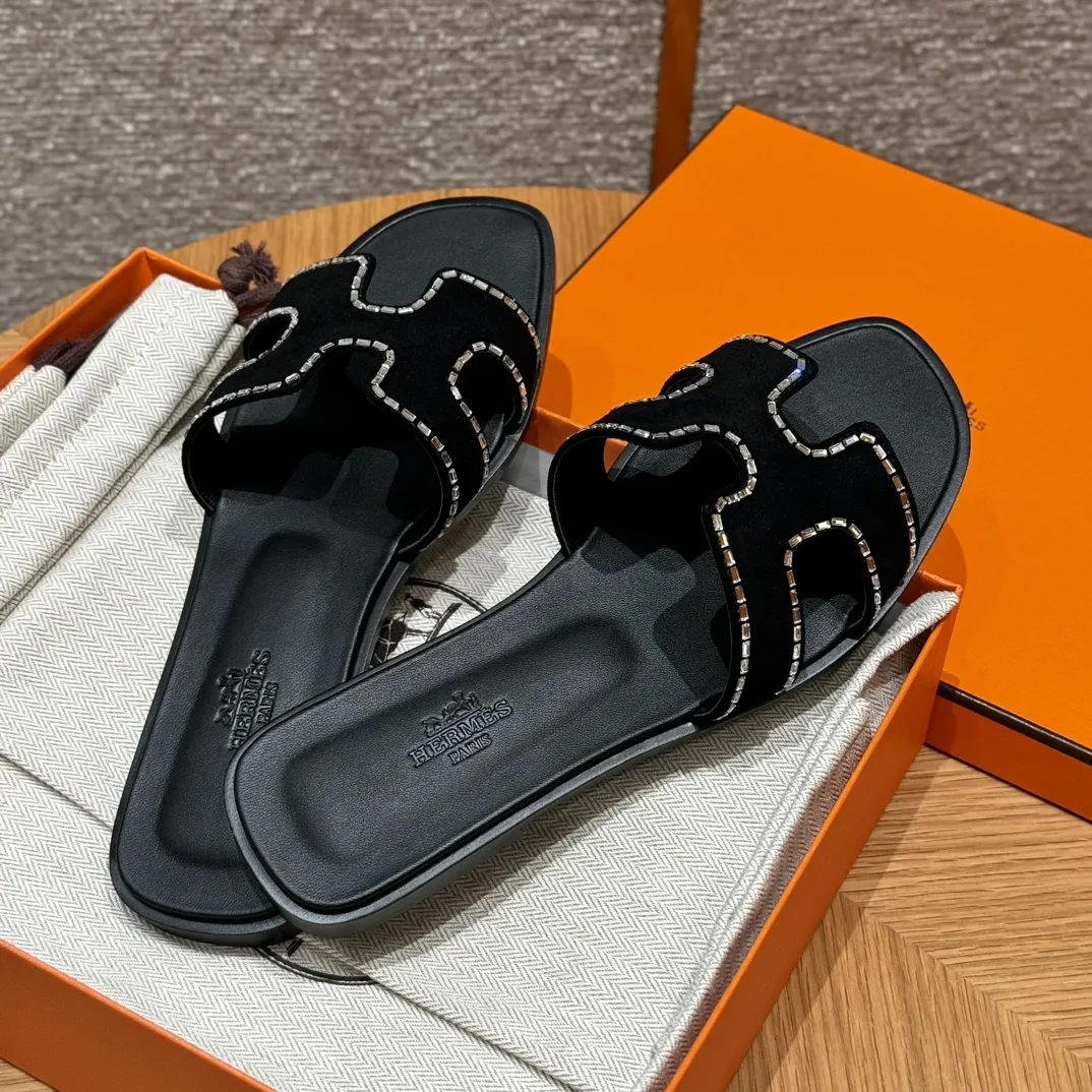 HERMES Женские сандалии Oran с стразами 