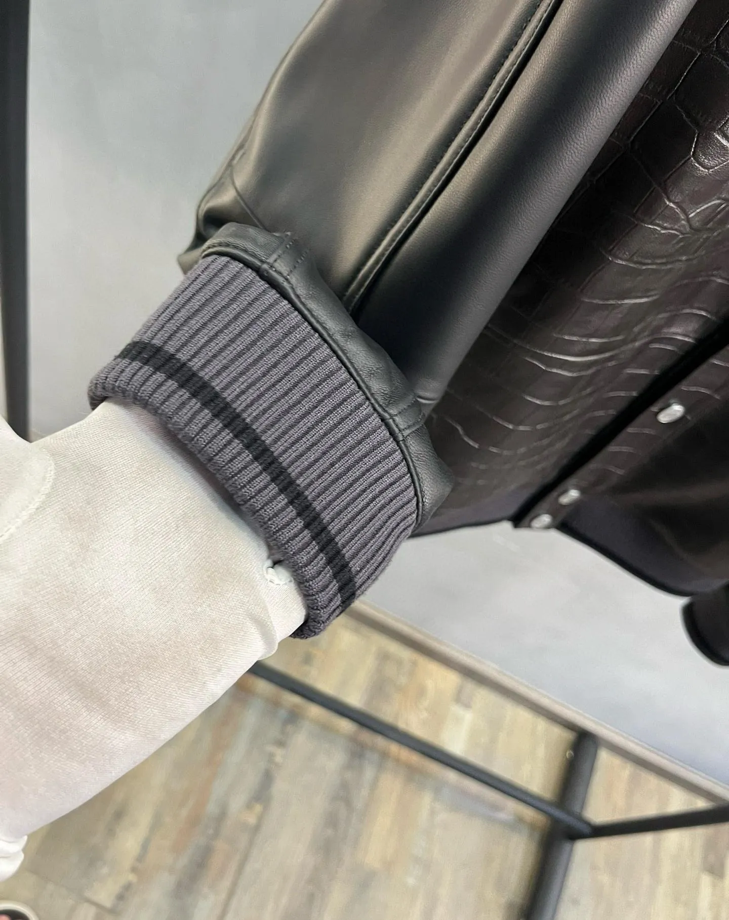 HERMES Мужская кожаная куртка HERMES Мужская кожаная куртка