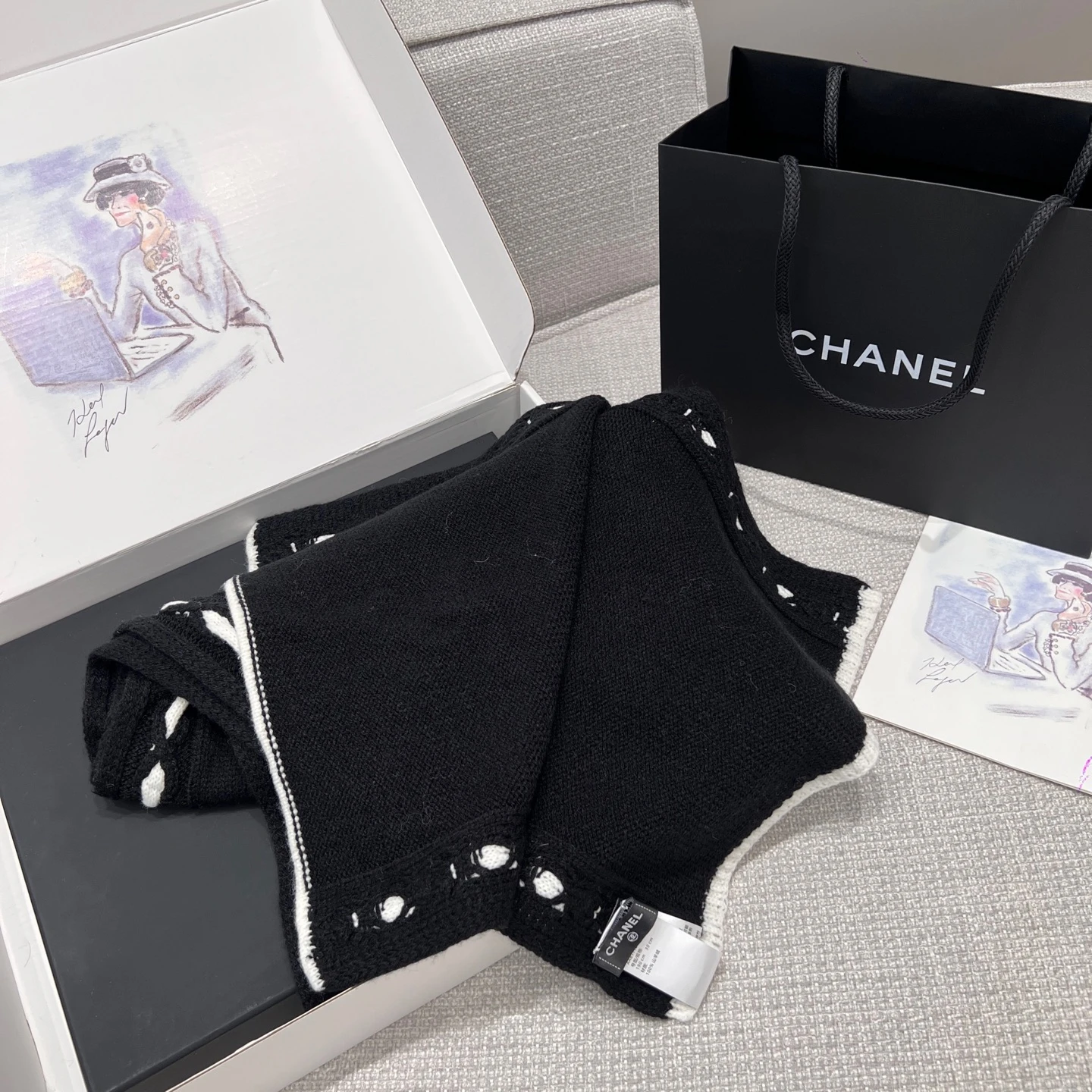 CHANEL Женский шарф и кашемира 