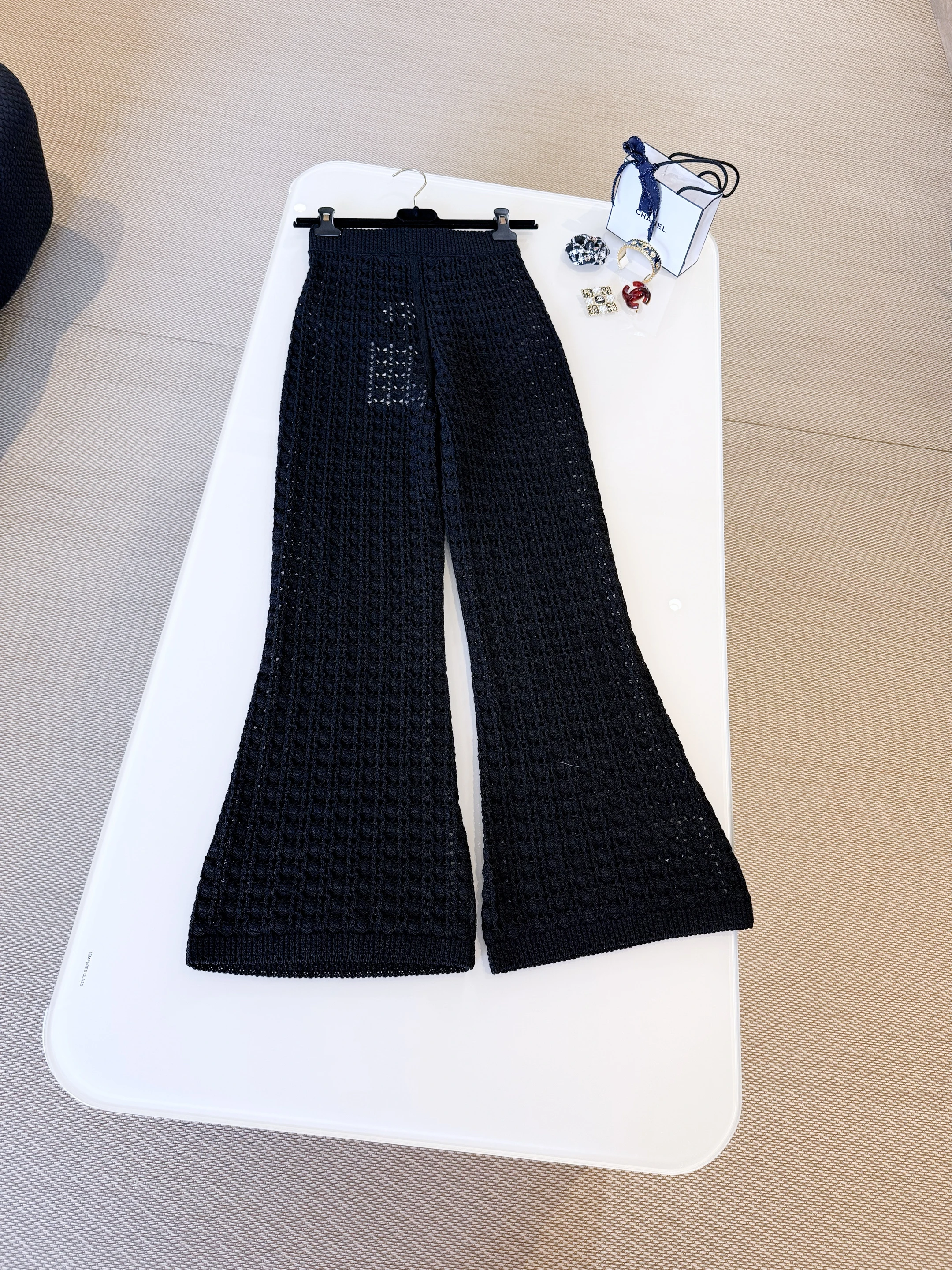 CHANEL Женские ажурные брюки 