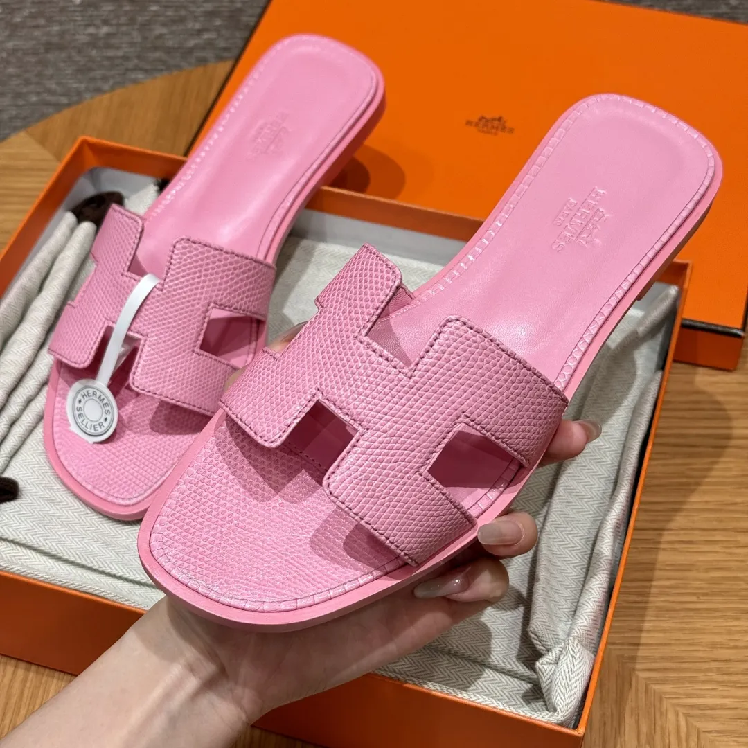 HERMES Женские сандалии Oran кожа ящерицы HERMES Женские сандалии Oran кожа ящерицы