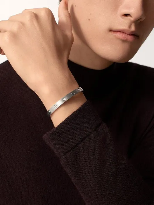 CARTIER Мужской Браслет Love белое золото CARTIER Мужской Браслет Love белое золото