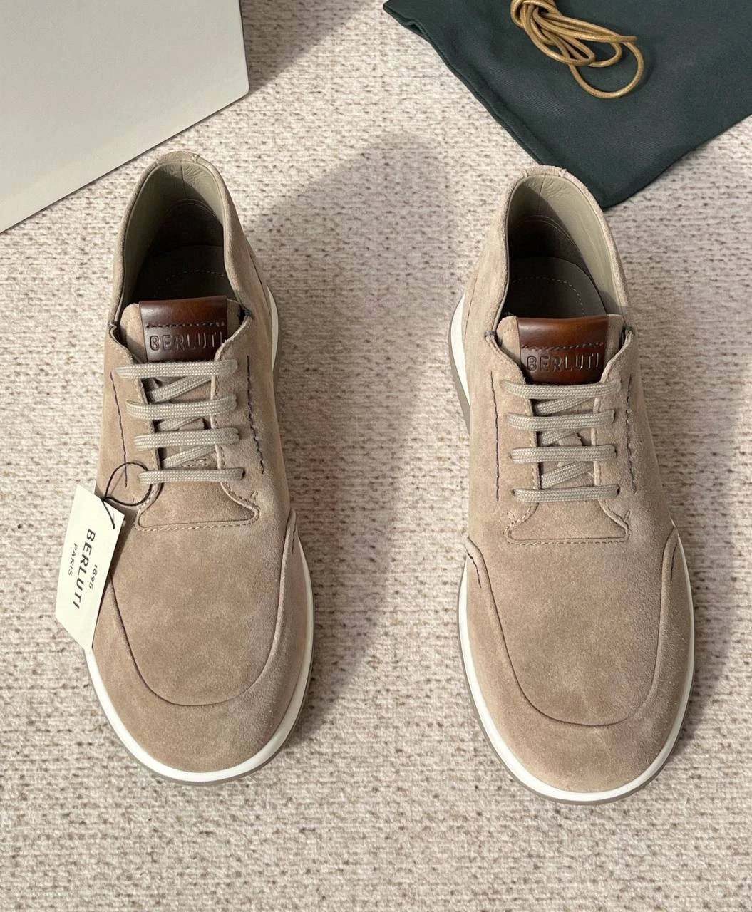 BERLUTI Мужские кроссовки из телячьей кожи BERLUTI Мужские кроссовки из телячьей кожи