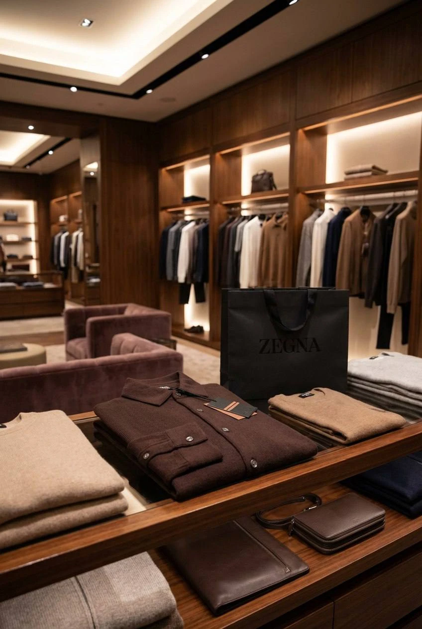 ERMENEGILDO ZEGNA Мужская рубашка из кашемира 