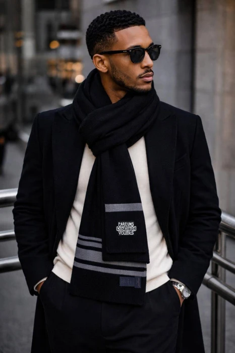 LOUIS VUITTON Мужской шарф из кашемира