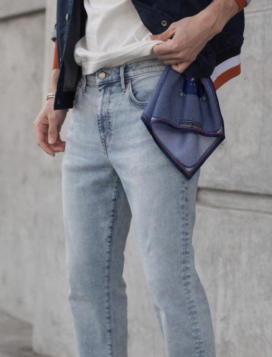 JACOB COHEN Мужской платок для джинс синий JACOB COHEN Мужской платок для джинс синий