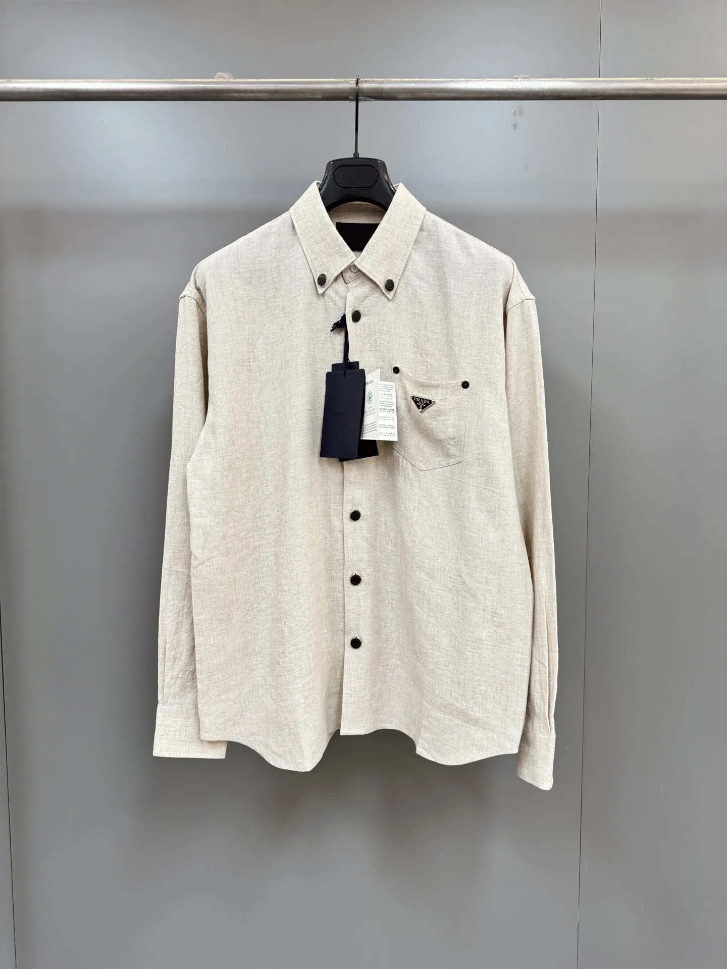 PRADA Мужская рубашка из льна PRADA Мужская рубашка из льна