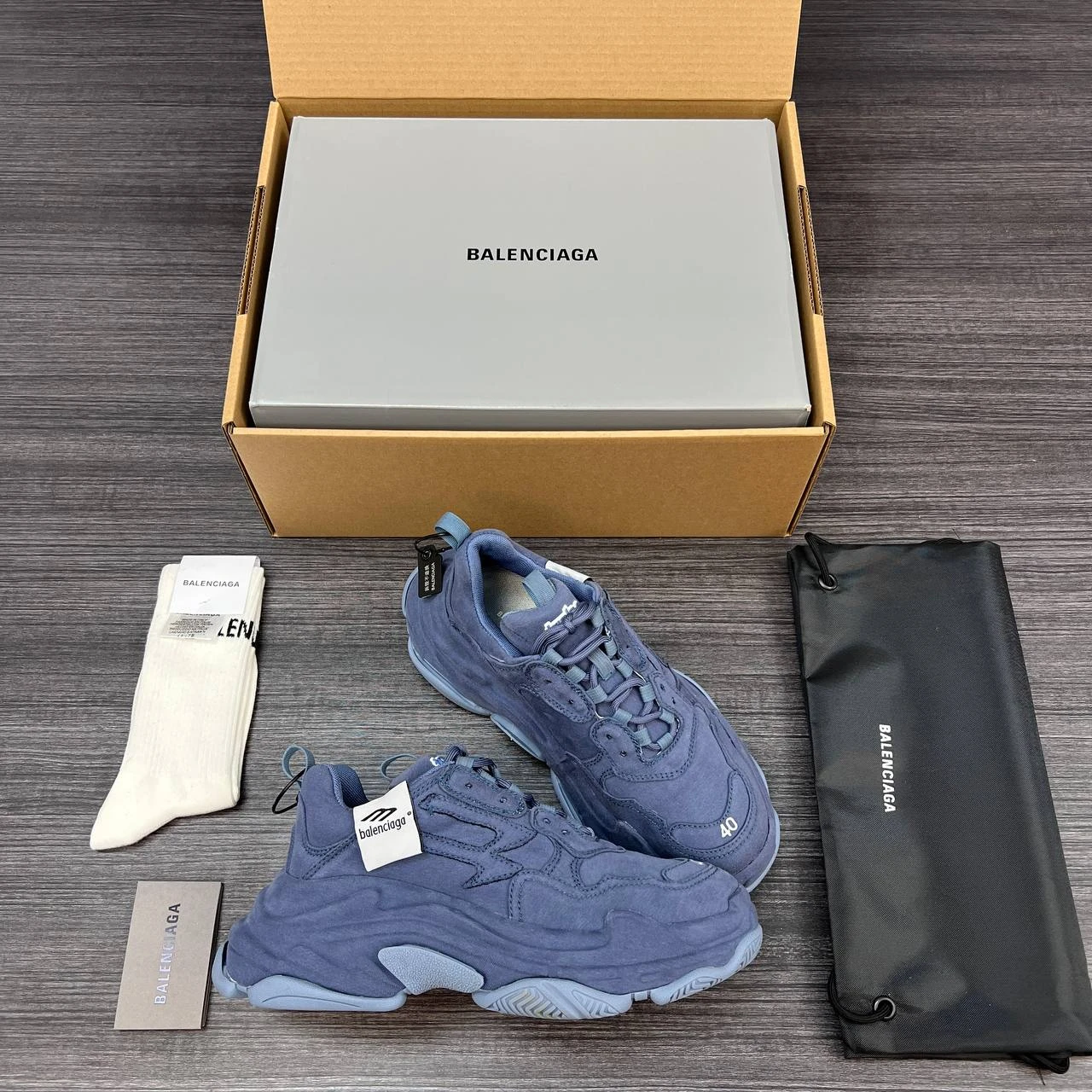 BALENCIAGA Мужские кроссовки синие BALENCIAGA Мужские кроссовки синие