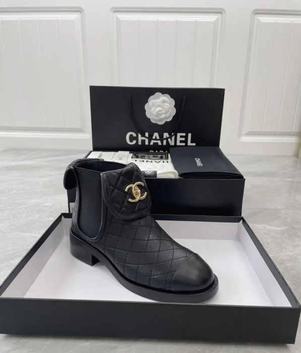 CHANEL Женские стёганые ботинки
