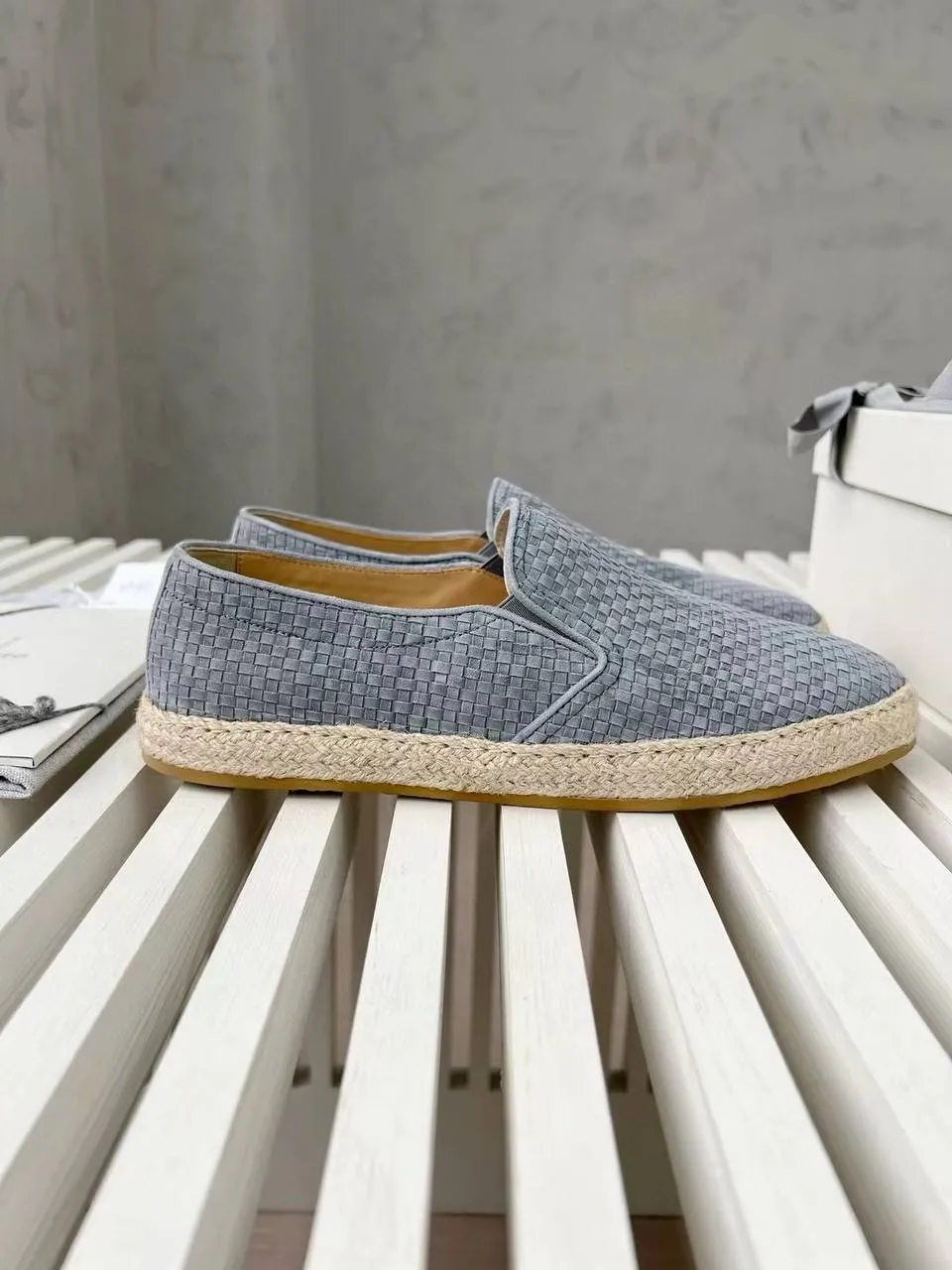 BRUNELLO CUCINELLI Мужские плетёные эспадрильи BRUNELLO CUCINELLI Мужские плетёные эспадрильи