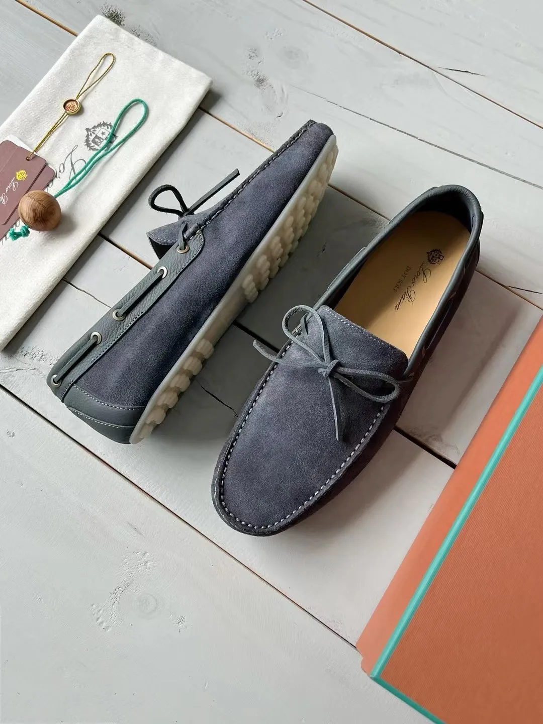 LORO PIANA Мужские мокасины с точечной подошвой