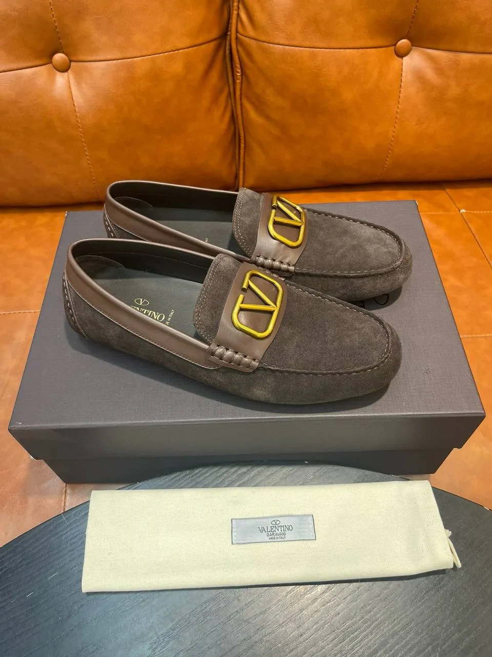 VALENTINO Мужские замшевые мокасины