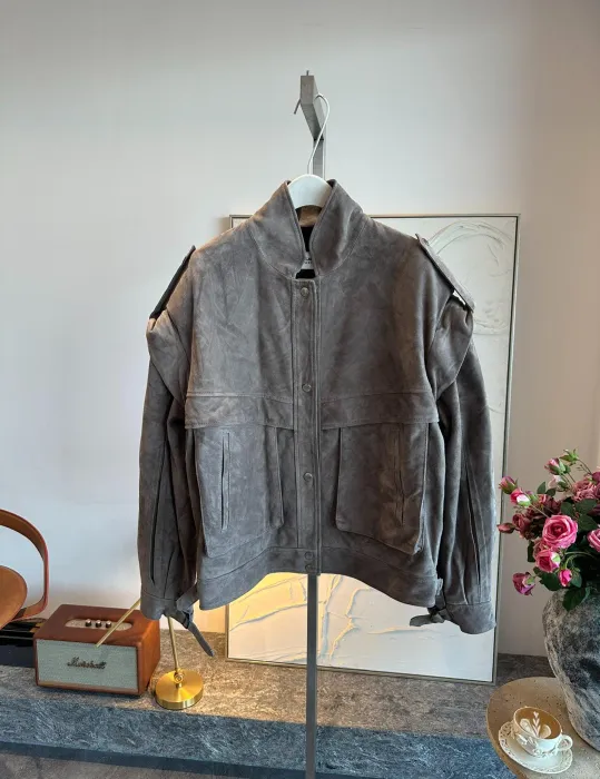 SAINT LAURENT Женская куртка из замши