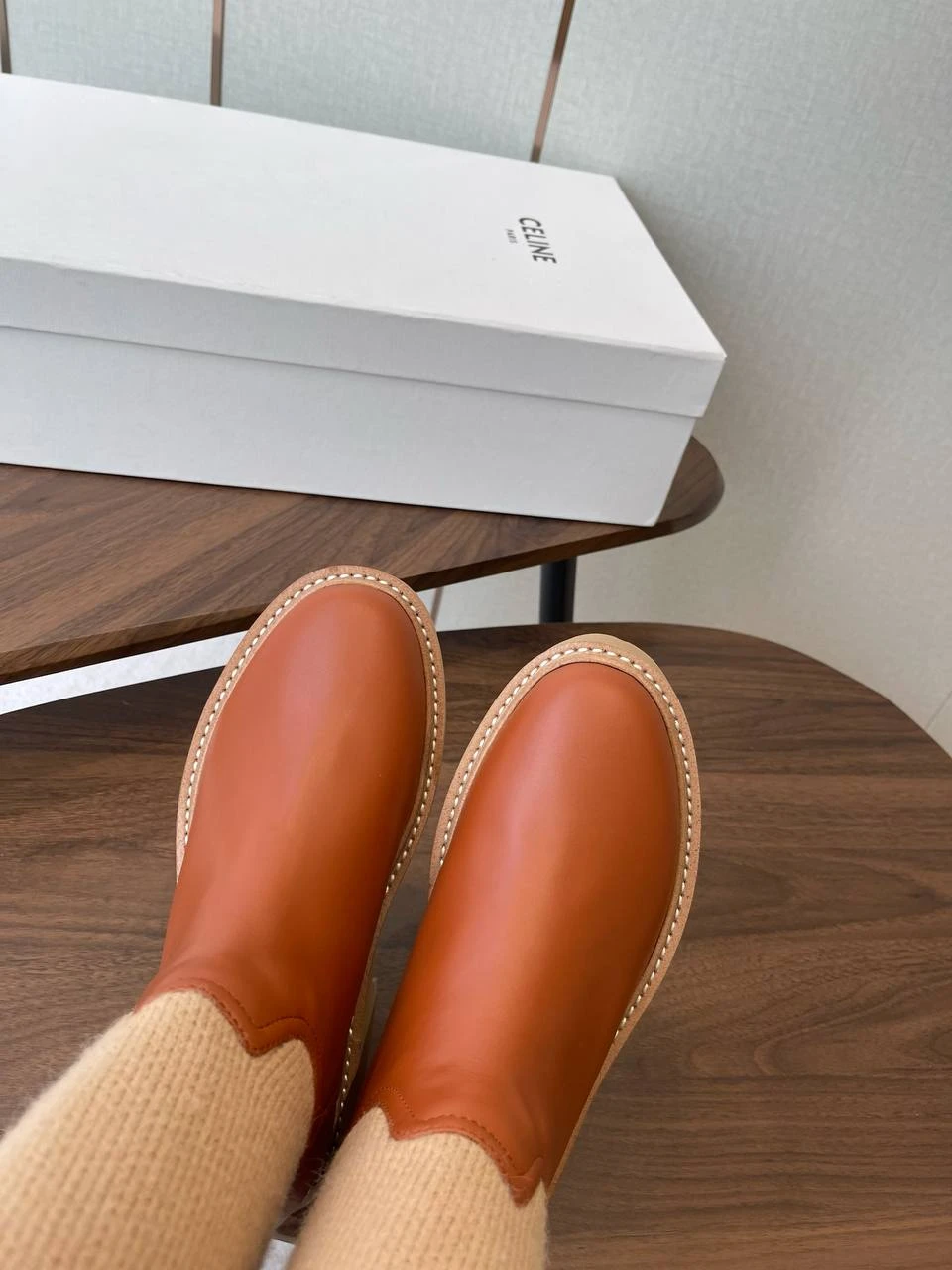 CELINE Женские сапоги из коровьей кожи 