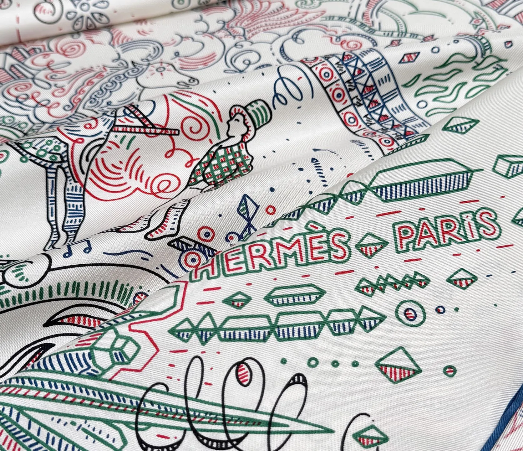 HERMES Женский платок из шелка