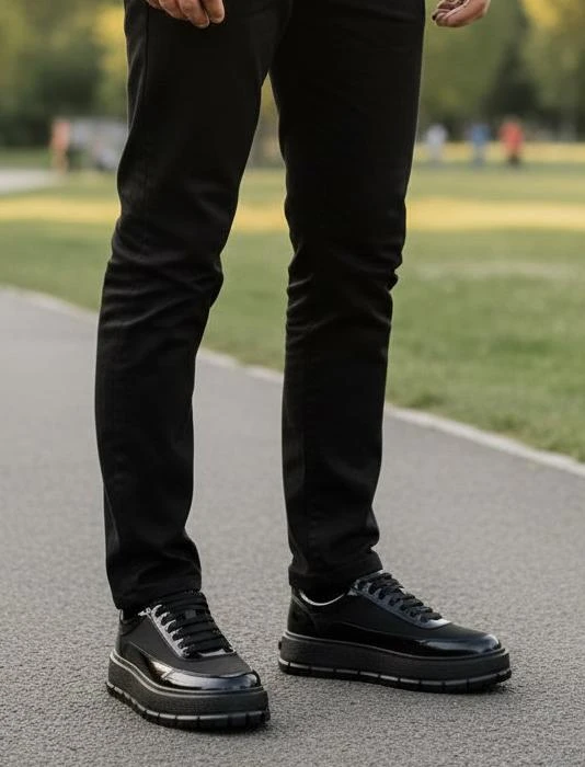 PRADA Мужские кроссовки из коровьей кожи PRADA Мужские кроссовки из коровьей кожи